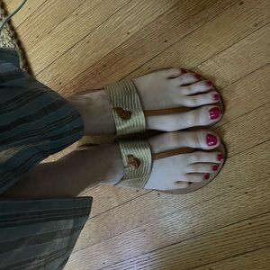 Joie Gold Sandals Elegant made in Italy